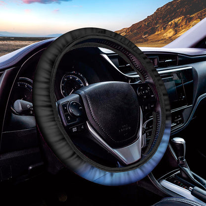 The Sock And Buskin Theatre Masks Print Car Steering Wheel Cover