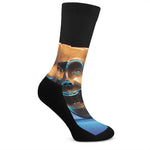 The Sock And Buskin Theatre Masks Print Crew Socks