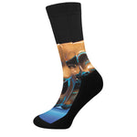 The Sock And Buskin Theatre Masks Print Crew Socks
