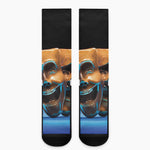 The Sock And Buskin Theatre Masks Print Crew Socks