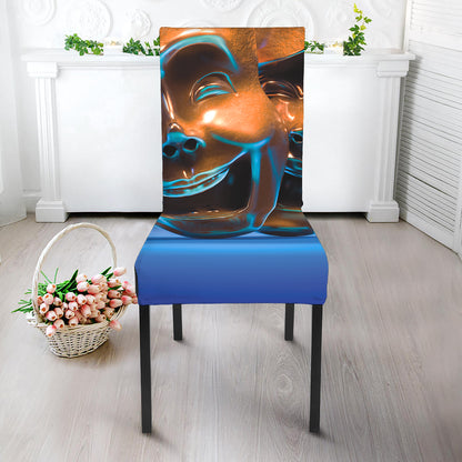 The Sock And Buskin Theatre Masks Print Dining Chair Slipcover