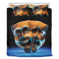 The Sock And Buskin Theatre Masks Print Duvet Cover Bedding Set