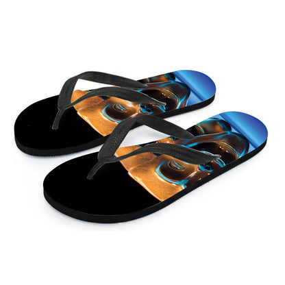 The Sock And Buskin Theatre Masks Print Flip Flops
