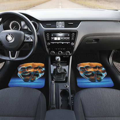 The Sock And Buskin Theatre Masks Print Front Car Floor Mats