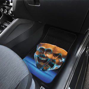 The Sock And Buskin Theatre Masks Print Front Car Floor Mats