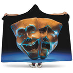 The Sock And Buskin Theatre Masks Print Hooded Blanket