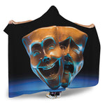 The Sock And Buskin Theatre Masks Print Hooded Blanket