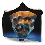 The Sock And Buskin Theatre Masks Print Hooded Blanket