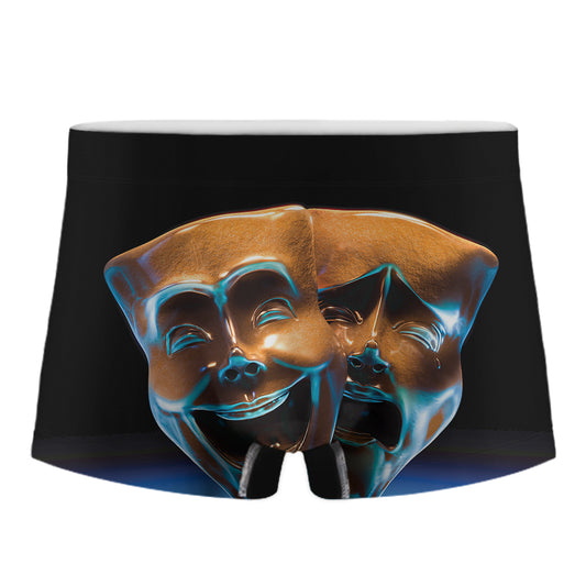 The Sock And Buskin Theatre Masks Print Men's Boxer Briefs