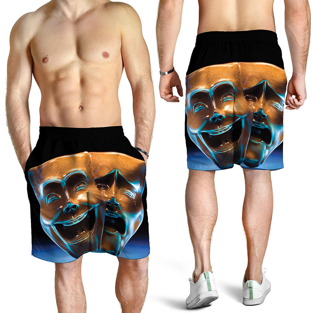 The Sock And Buskin Theatre Masks Print Men's Shorts