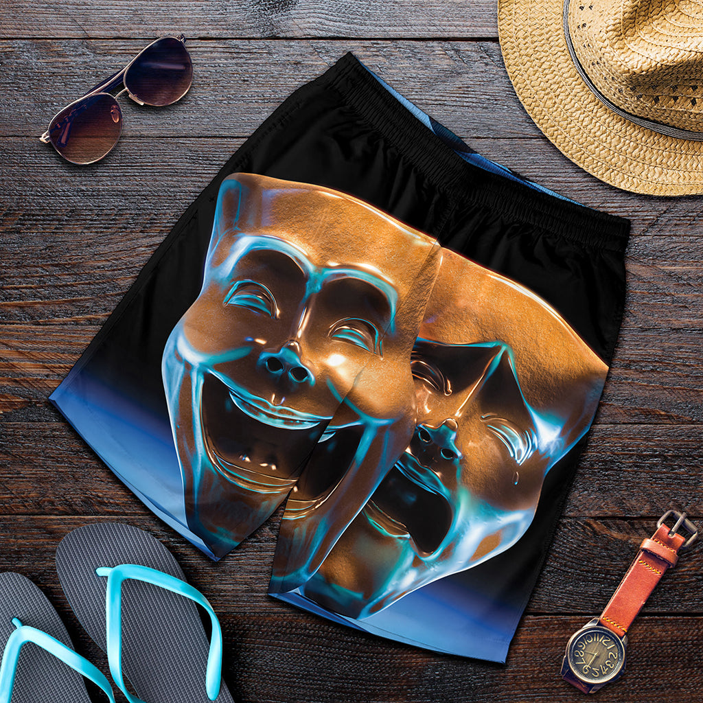 The Sock And Buskin Theatre Masks Print Men's Shorts