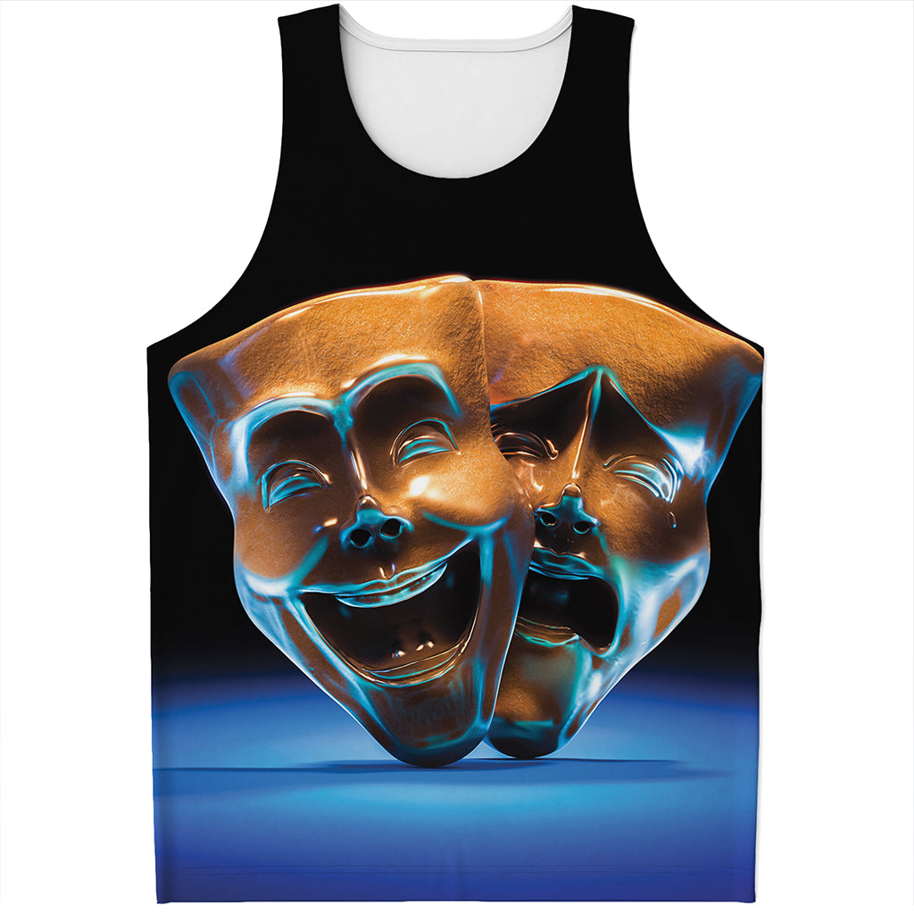 The Sock And Buskin Theatre Masks Print Men's Tank Top