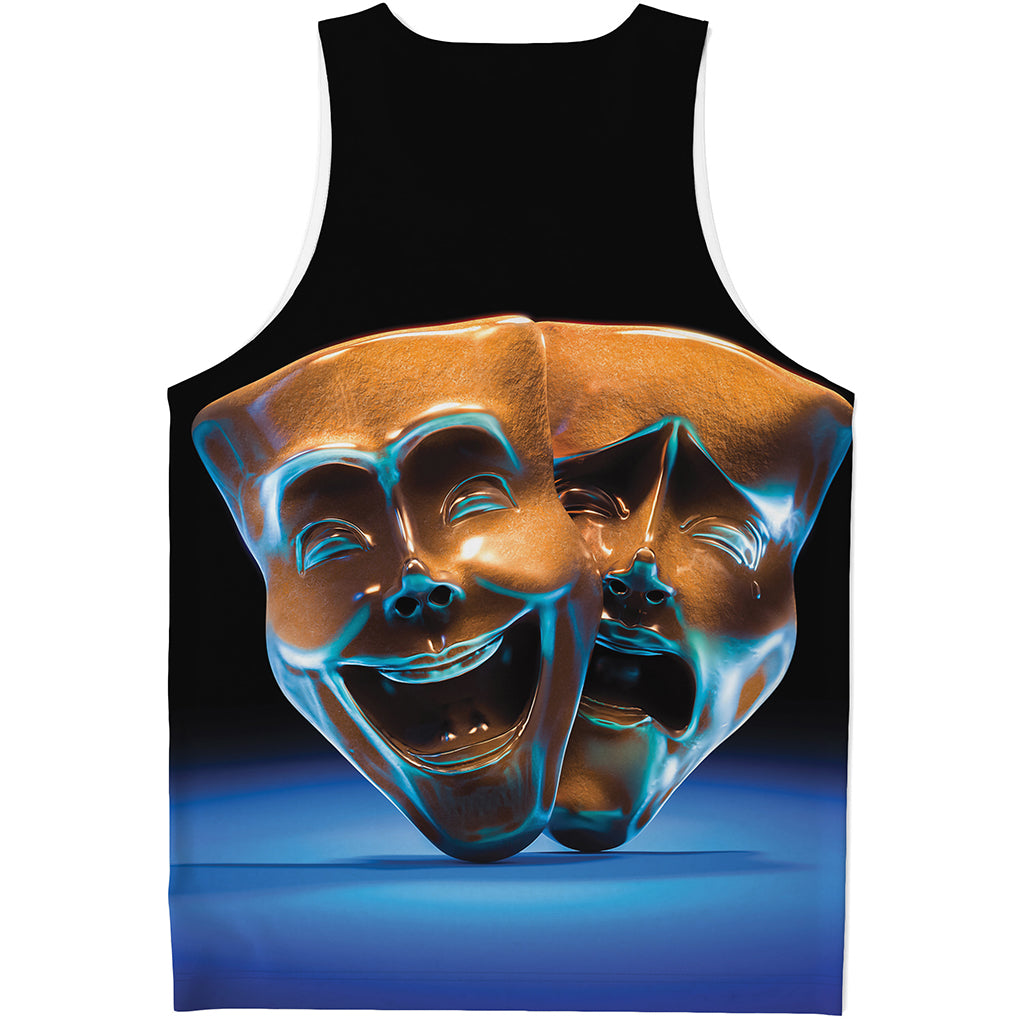 The Sock And Buskin Theatre Masks Print Men's Tank Top