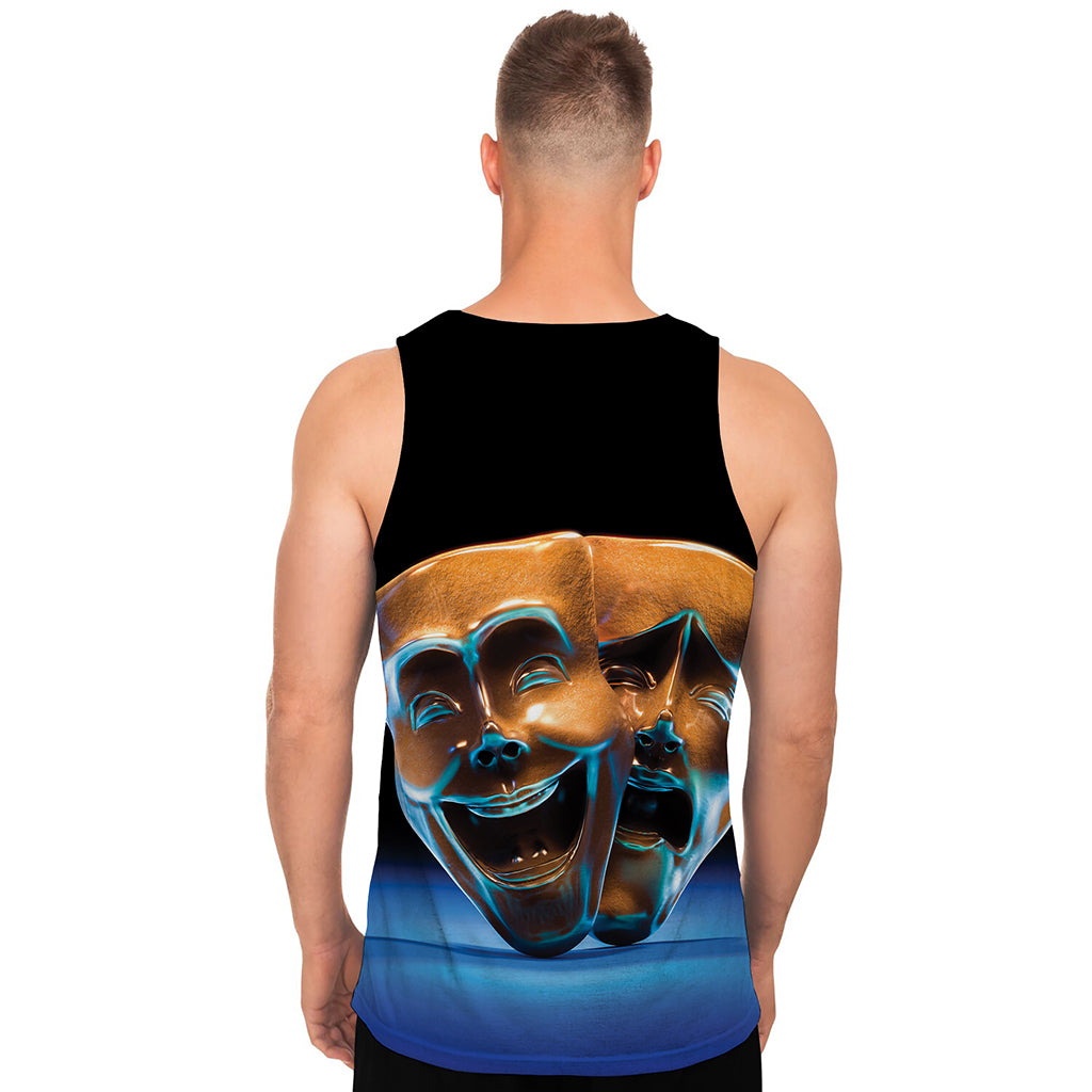 The Sock And Buskin Theatre Masks Print Men's Tank Top