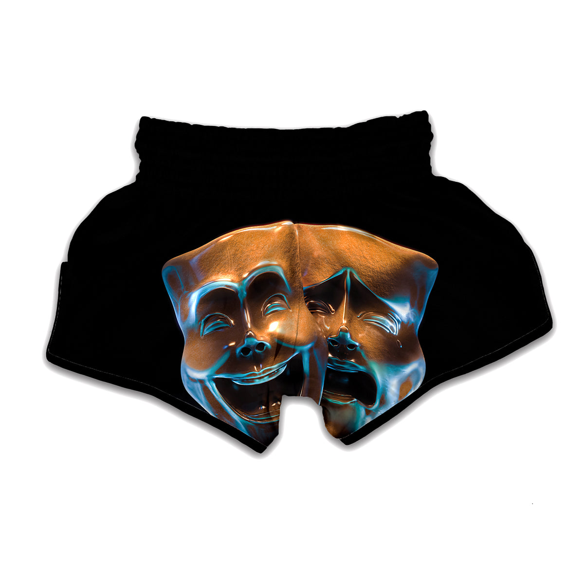 The Sock And Buskin Theatre Masks Print Muay Thai Boxing Shorts