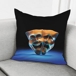 The Sock And Buskin Theatre Masks Print Pillow Cover