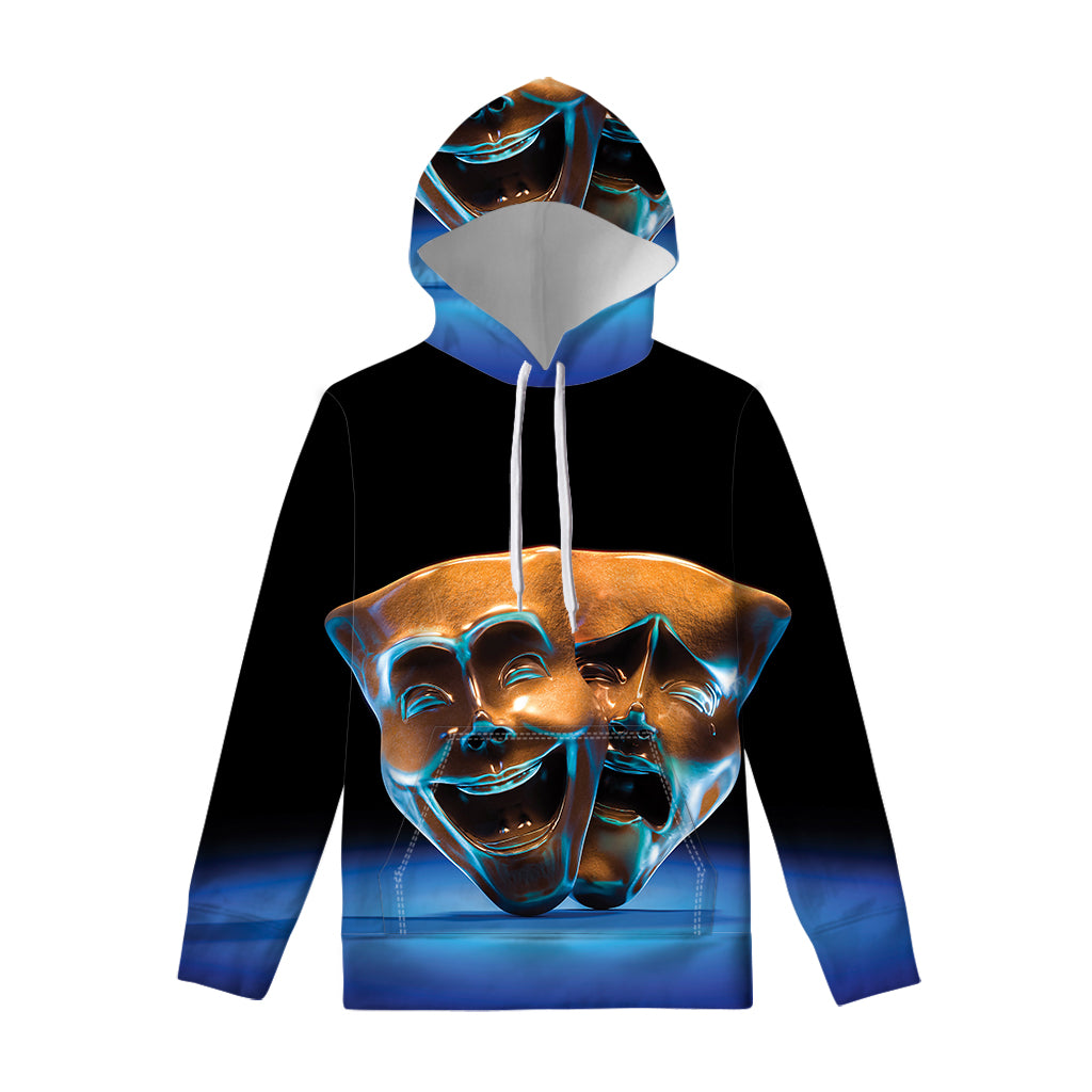 The Sock And Buskin Theatre Masks Print Pullover Hoodie