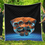 The Sock And Buskin Theatre Masks Print Quilt