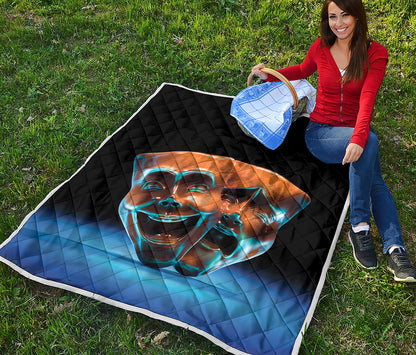 The Sock And Buskin Theatre Masks Print Quilt