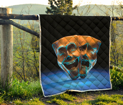 The Sock And Buskin Theatre Masks Print Quilt