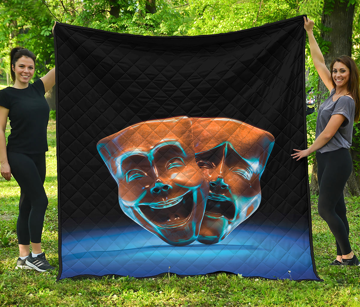 The Sock And Buskin Theatre Masks Print Quilt