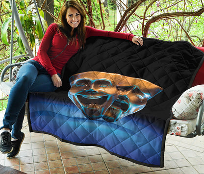 The Sock And Buskin Theatre Masks Print Quilt