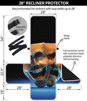 The Sock And Buskin Theatre Masks Print Recliner Protector