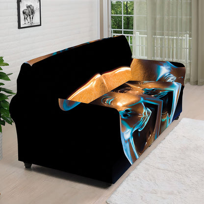 The Sock And Buskin Theatre Masks Print Sofa Cover