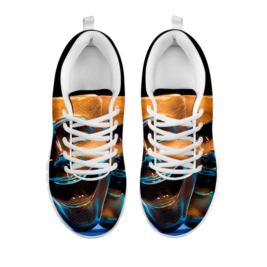 The Sock And Buskin Theatre Masks Print White Sneakers
