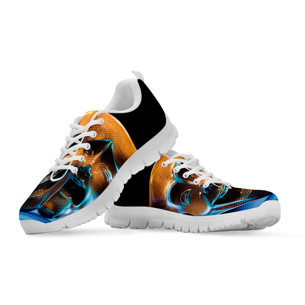 The Sock And Buskin Theatre Masks Print White Sneakers