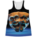 The Sock And Buskin Theatre Masks Print Women's Racerback Tank Top