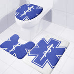 The Star Of Life Paramedic Symbol Print 3 Piece Bath Mat Set