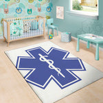 The Star Of Life Paramedic Symbol Print Area Rug