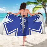 The Star Of Life Paramedic Symbol Print Beach Sarong Wrap