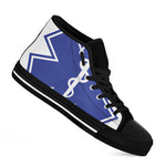 The Star Of Life Paramedic Symbol Print Black High Top Shoes