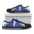 The Star Of Life Paramedic Symbol Print Black Low Top Sneakers