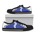 The Star Of Life Paramedic Symbol Print Black Low Top Shoes 