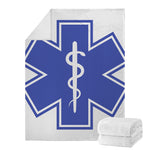The Star Of Life Paramedic Symbol Print Blanket