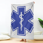 The Star Of Life Paramedic Symbol Print Blanket
