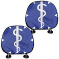 The Star Of Life Paramedic Symbol Print Car Headrest Covers
