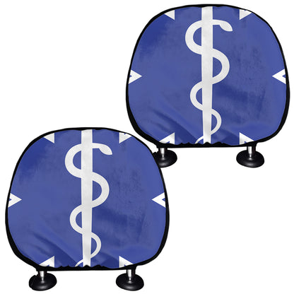 The Star Of Life Paramedic Symbol Print Car Headrest Covers