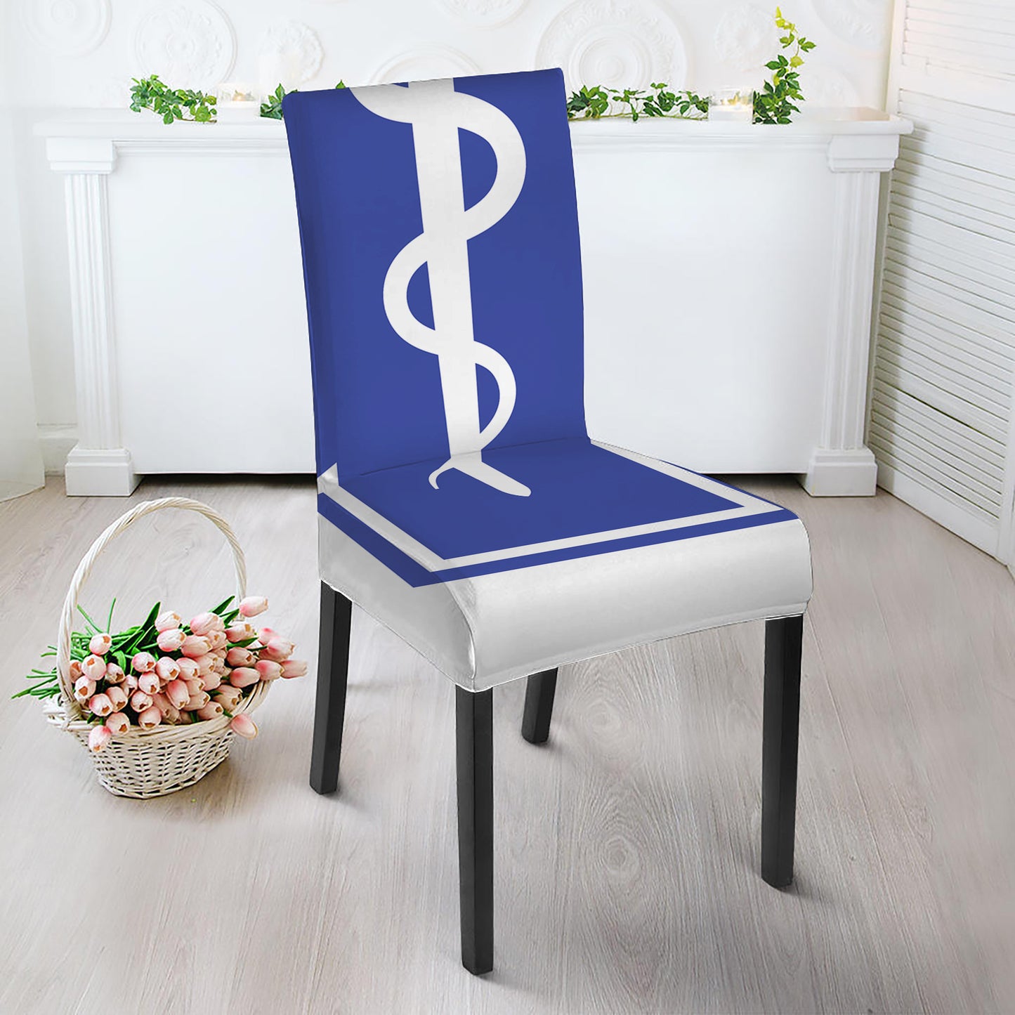 The Star Of Life Paramedic Symbol Print Dining Chair Slipcover