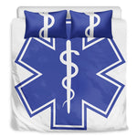 The Star Of Life Paramedic Symbol Print Duvet Cover Bedding Set