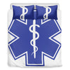 The Star Of Life Paramedic Symbol Print Duvet Cover Bedding Set