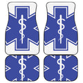 The Star Of Life Paramedic Symbol Print Front and Back Car Floor Mats