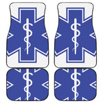 The Star Of Life Paramedic Symbol Print Front and Back Car Floor Mats