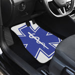 The Star Of Life Paramedic Symbol Print Front and Back Car Floor Mats