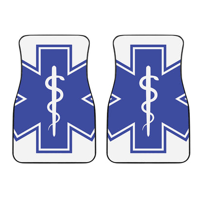 The Star Of Life Paramedic Symbol Print Front Car Floor Mats