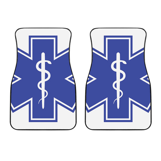 The Star Of Life Paramedic Symbol Print Front Car Floor Mats