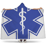 The Star Of Life Paramedic Symbol Print Hooded Blanket
